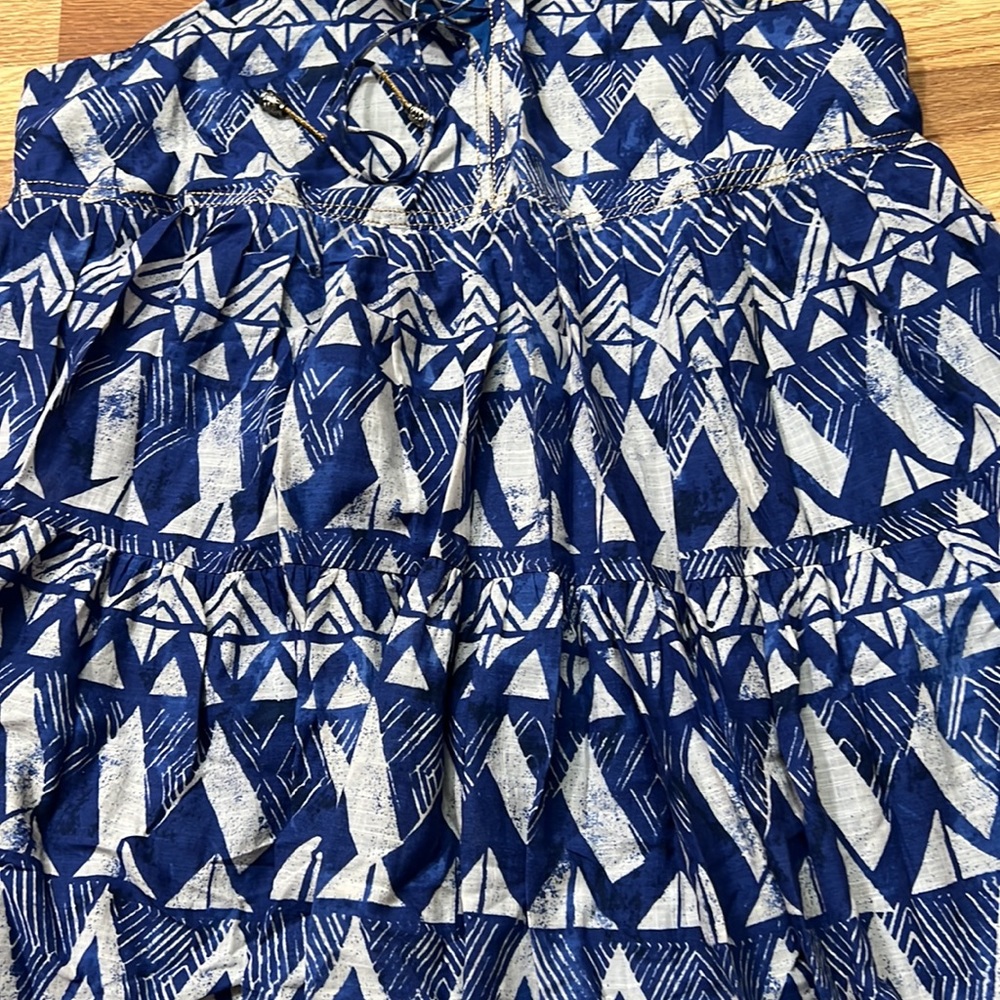 Anthropologie Tiered Abstract Maxi Dress size S - Picture 10 of 16